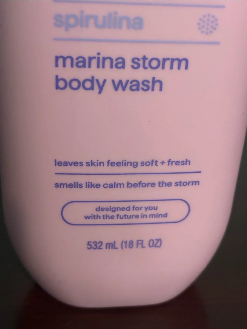 New method Sea Lavender Blue Agave Spirulina Marine Storm Body Wash 18 oz‎